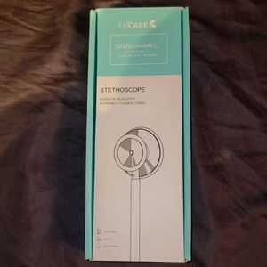 Black Fricare Stethoscope in Teal and White Box (NEW)